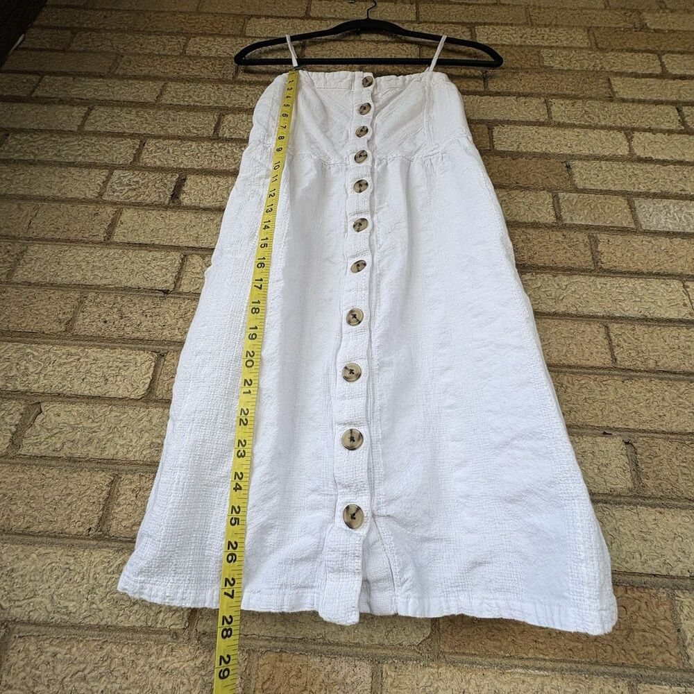 Universal Thread Women's White Button Front Square Neck Mini Dress XS w/ Pockets - Picture 7 of 8